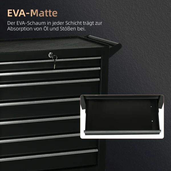 Gereedschapswagen, 2 Kleine & 5 Grote Laden, Staal, Tot 150 Kg, 69 X 33 X 75 Cm, Rood