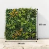 Graswand Panelen, 100 X 100 Cm Kunstmatige Graswand Decoratie Met Verbindingsbinders, Groene Achtergrond, Groen