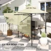 Grillpaviljoen 242x232x248 Cm Waterafstotend Vlamvertragend Tuinpaviljoen Met Dubbellaags Dak Beige