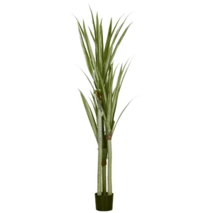 Grote Kunstmatige Yucca 190cm Kunstplant, Plastic Kunstmatige Plant In Pot, 17 X 17 X 190 Cm Smaragdgroen