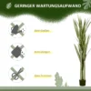 Grote Kunstmatige Yucca 190cm Kunstplant, Plastic Kunstmatige Plant In Pot, 17 X 17 X 190 Cm Smaragdgroen