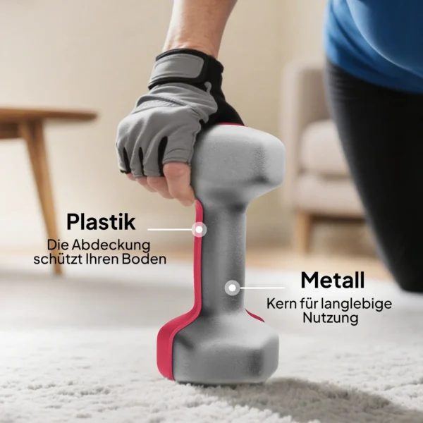 Halterset 3 Paar Korte Halters Met Opbergstandaard, Antislip Handvat, 1 5 Kg Hexagon