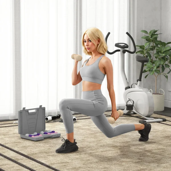 Halterset 4 Paar 0,5kg 10kg Halters Met Koffer, Halterset Van Gietijzer, Hexagon