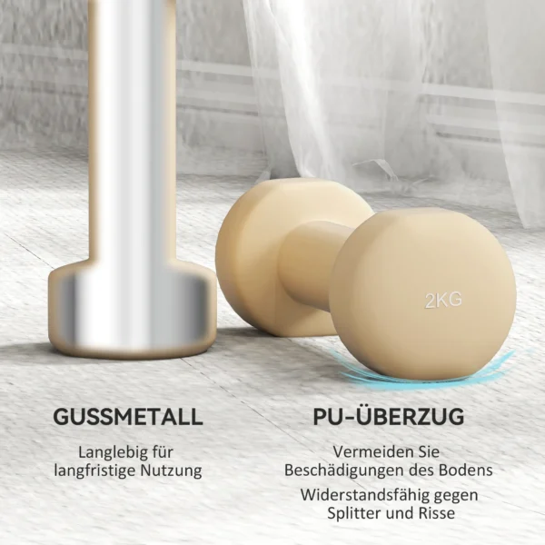 Halterset 4 Paar 0,5kg 10kg Halters Met Koffer, Halterset Van Gietijzer, Hexagon