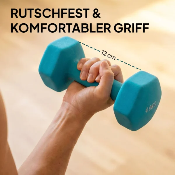 Halterset 4 Paar Dumbbells Met Opbergstandaard, Antislip Handvat, 1 4 Kg Hexagon