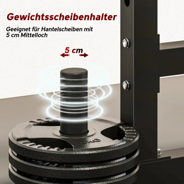 Haltersstandaard 2 Niveaus, Halterschijvenstandaard Van Staal, Lange Halteropslag Tot 300 Kg, Zwart