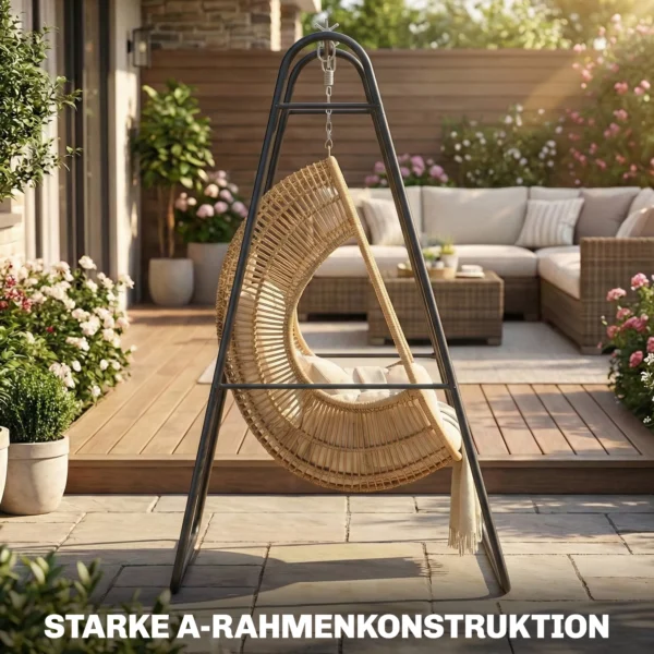 Hangstoelstandaard, 150 Kg Draagvermogen, Voor Binnen En Buiten, Zwart