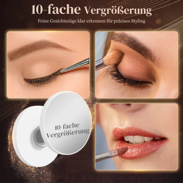 Hollywood Make up Spiegel Met 18 Dimbare LED lampen, 3 Kleuren, RGB licht, Bluetooth luidspreker, 10x Vergroting Wit