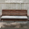 Hollywoodschommel, 3 zits Tuinschommel Van Hout, Houten Schommel Met Zitkussen En Planken Tot 330kg Verkoold