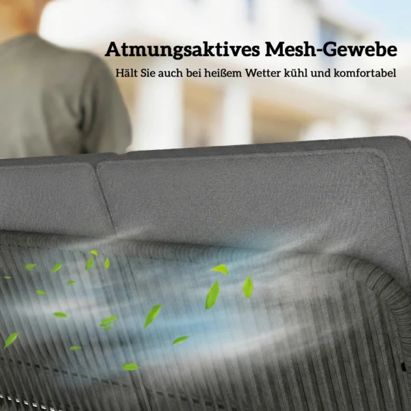 Hollywoodschommel Rattan 2 zits Tuinschommel Met Verstelbaar Zonnedak Zachte Kussen A frame