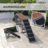 Honden Agility Loopbrug Met Veiligheidsstang Antislip Oppervlak Weerbestendig Agility Apparaat Tot 40 Kg 335x55x60 Cm Grijs