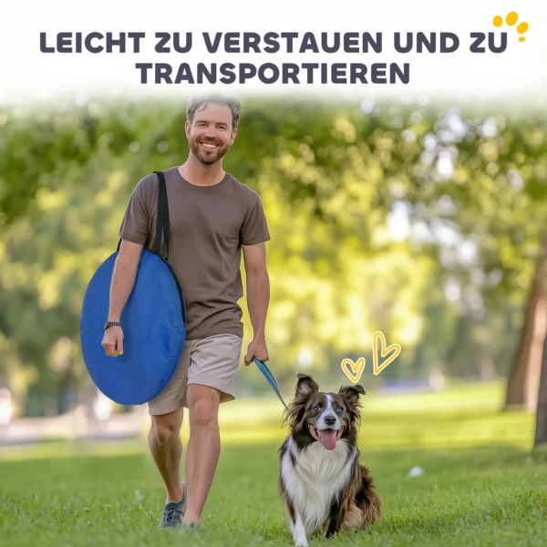 Honden Agility Tunnel 300 X 50 Cm Hondentunnel Met 4 Grondankers Draagtas Speeltunnel Voor Kleine Tot Middelgrote Honden Blauw