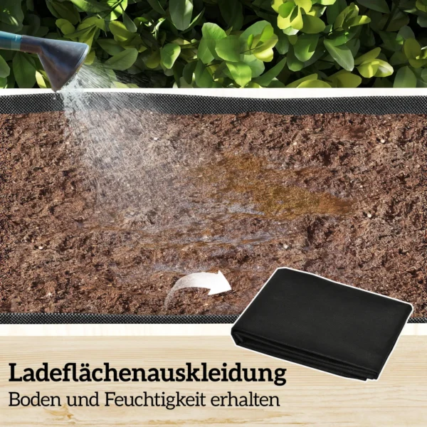 Hoog Bed Met Klimrek 2 traps Verhoogde Bloembak Met 2 Plantenbakken, Hout 108 X 62 X 120 Cm