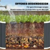 Hoogbed Metaal 136 X 53 X 61 Cm Diep Tuinbed Met Beschermranden Plantenetiketten Handschoenen Open Bodem
