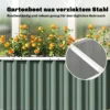 Hoogbed Metaal 136 X 53 X 61 Cm Diep Tuinbed Met Beschermranden Plantenetiketten Handschoenen Open Bodem
