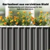 Hoogbed Metaal 136 X 53 X 61 Cm Diep Tuinbed Met Beschermranden Plantenetiketten Handschoenen Open Bodem