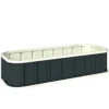 Hoogbed Staal, Plantenbed Met Klikvergrendelingen Gevouwen Rand Kweekbed 136 X 52 X 31 Cm Donkergrijs