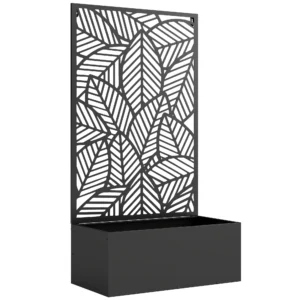 Hoogbed Van Metaal Met Klimrek Voor Klimplanten, Vrijstaand Of Voor Wandmontage