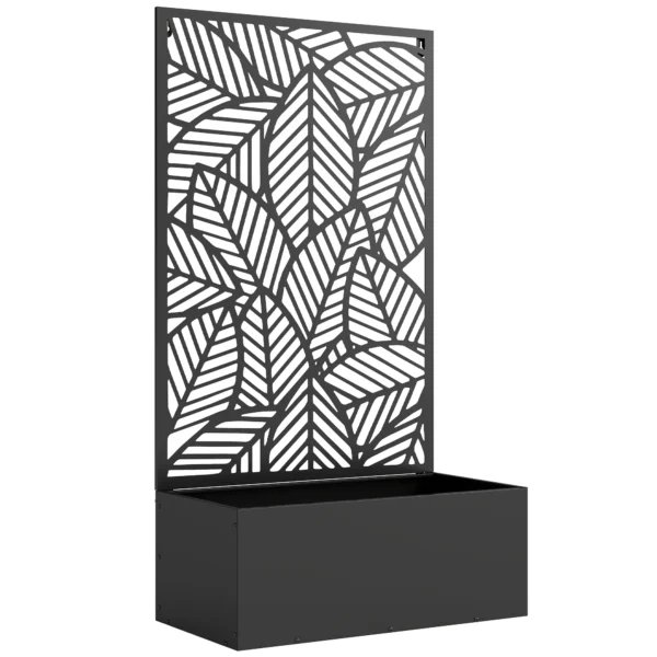 Hoogbed Van Metaal Met Klimrek Voor Klimplanten, Vrijstaand Of Voor Wandmontage