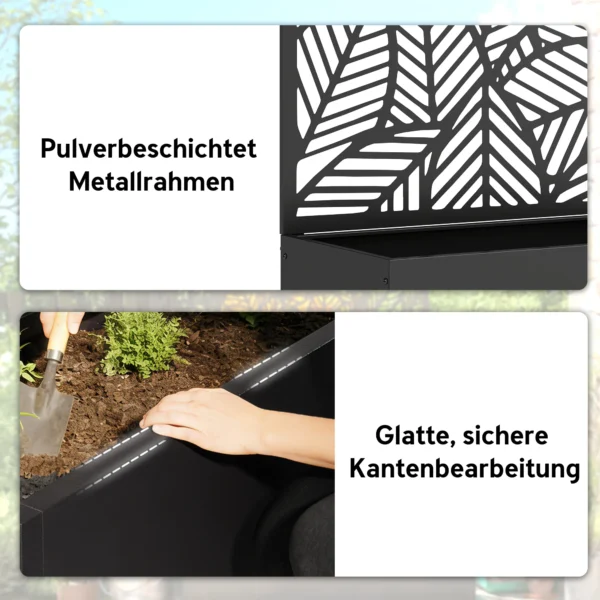 Hoogbed Van Metaal Met Klimrek Voor Klimplanten, Vrijstaand Of Voor Wandmontage