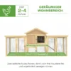 Houten Kippenhok Met Nestkast, Waterdicht Dak, Zitstok, Uitloop, Helling, 204x85x93 Cm Natuurhout
