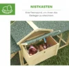 Houten Kippenhok Met Nestkast, Waterdicht Dak, Zitstok, Uitloop, Helling, 204x85x93 Cm Natuurhout