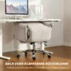 Kantoorstoel Kantelbaar In Hoogte Verstelbaar Bureaustoel Met Armleuning Voetensteun Hoge Rugleuning 75 X 77 X 110 118 Cm Grijs