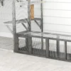 Kattentunnel Kattenspeelgoed Van Hout Met 3 Deuren, Uitbreidbare Speeltunnel Voor Katten Tot 10 Kg, 151,5 X 38,5 Cm Grijs