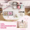 Kinder Make up Tafel Set Kaptafel Met Kruk Spiegel Laden Kledingrekken Voor 3 8 Jaar 56 X 38 X 87,8 Cm Wit