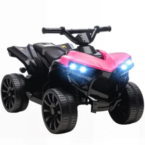 Kinder Quad Elektrisch 6V Kinderquad Met Vooruit , Achteruitfunctie, Muziek, LED Koplampen Roze