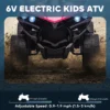 Kinder Quad Elektrisch 6V Kinderquad Met Vooruit , Achteruitfunctie, Muziek, LED Koplampen Roze
