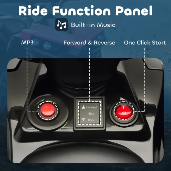 Kinder Quad Elektrisch 6V Kinderquad Met Vooruit , Achteruitfunctie, Muziek, LED Koplampen Roze