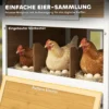 Kippenhok Met Ren, Nestkast, Uitschuifbaar Dienblad, Asfaltdak Voor 4 Kippen 200x104x145cm Hout Bruin