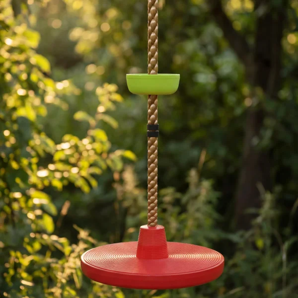 Klimtouw Schommel Boom Kinderschommel Met Platform Schijfschommel Zitplaats Buitenspeelset Voor Kinderen Van 3 8 Jaar Rood