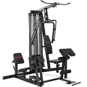 Kraftstation Fitnessstation Met Latzug Butterflystang 65kg Gewichten Touw Tot 120kg