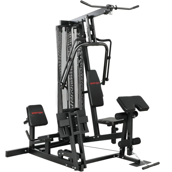 Kraftstation Fitnessstation Met Latzug Butterflystang 65kg Gewichten Touw Tot 120kg