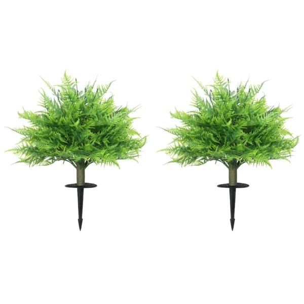 Kunstmatige Boston Varen Struiken UV bestendig, Kunstplanten Met Stokken, Set Van 2, 60 Cm Voor Tuin, Veranda