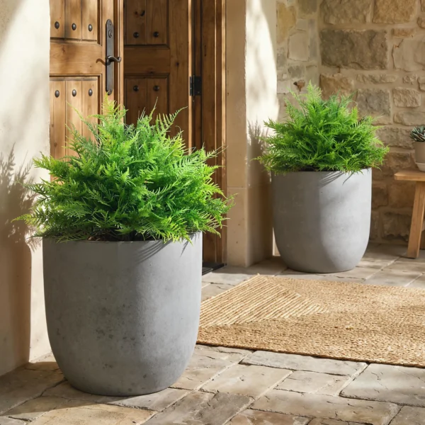 Kunstmatige Boston Varen Struiken UV bestendig, Kunstplanten Met Stokken, Set Van 2, 60 Cm Voor Tuin, Veranda