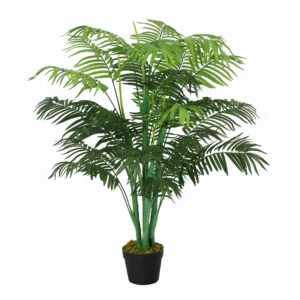 Kunstmatige Palm 125cm Groot Kunstplant Met 18 Palmbladeren In Pot Voor Woonkamer Balkon