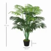 Kunstmatige Palm 125cm Groot Kunstplant Met 18 Palmbladeren In Pot Voor Woonkamer Balkon