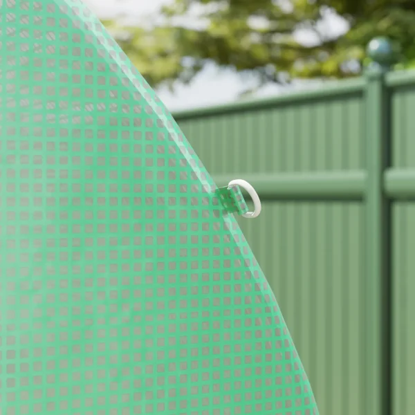 Kweekkasfolie 4 X 2 M, Waterdichte Tuinfolie Met Deur, 8 Ramen, UV bescherming, Scheurbestendig Polyethyleen Groen