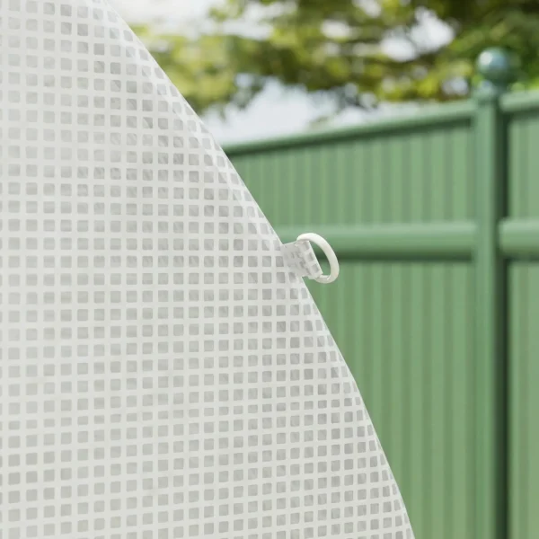 Kweekkasfolie 4 X 2 M, Waterdichte Tuinfolie Met Deur, 8 Ramen, UV bescherming, Scheurbestendig Polyethyleen Wit