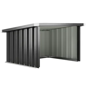 Maairobot Garage Staal 108 X 86 X 62,5 Cm Grasmaaier Garage Met Lessenaardak Beschermrand Verzinkt Staal