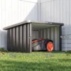 Maairobot Garage Staal 108 X 86 X 62,5 Cm Grasmaaier Garage Met Lessenaardak Beschermrand Verzinkt Staal