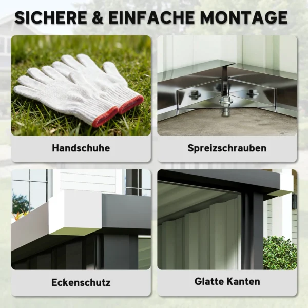 Maairobot Garage Staal 108 X 86 X 62,5 Cm Grasmaaier Garage Met Lessenaardak Beschermrand Verzinkt Staal