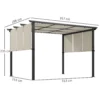 Markies Zonwering. Pergola, Weerbestendig, Incl. Bevestigingsmateriaal, 3 X 3,5 M, Beige