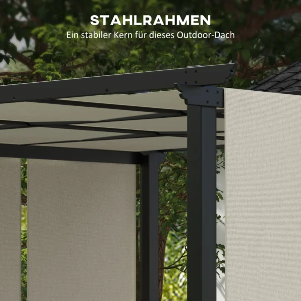 Markies Zonwering. Pergola, Weerbestendig, Incl. Bevestigingsmateriaal, 3 X 3,5 M, Beige