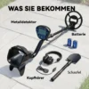 Metaaldetector IP68 Waterdicht Metaalzoekapparaat Met 3 Modi Koptelefoon Schep Spoel LCD Display 7 Inch Detectiediepte