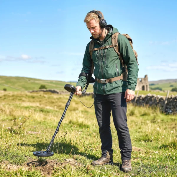 Metaaldetector IP68 Waterdicht Metaalzoekapparaat Met 3 Modi Koptelefoon Schep Spoel LCD Display 7 Inch Detectiediepte
