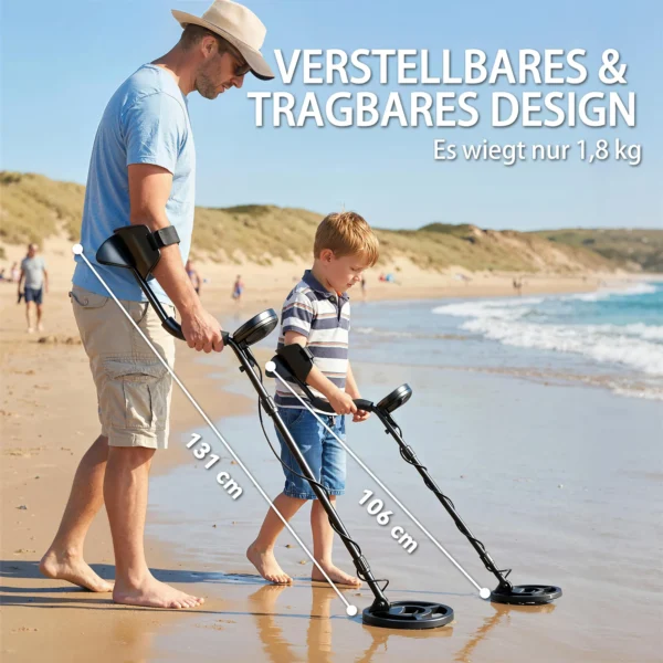 Metaaldetector IP68 Waterdicht Metaalzoekapparaat Met 3 Modi Koptelefoon Schep Spoel LCD Display 7 Inch Detectiediepte